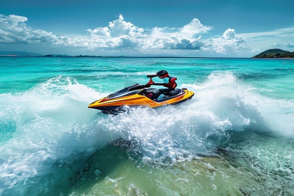 Jet ski on Long Beach