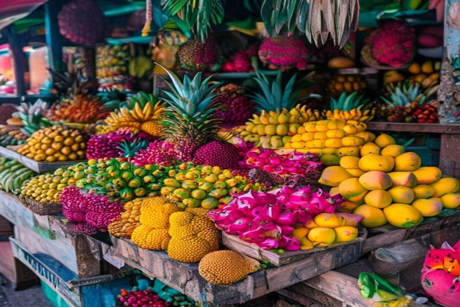 Tropical fruit market