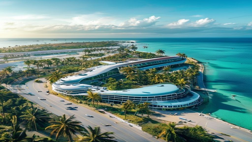Aerial view of Phu Quoc development with new resorts and infrastructure under construction