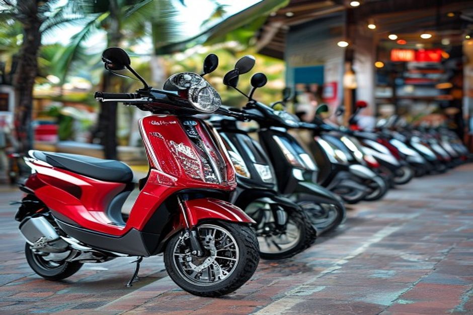 Honda motorbike fleet available for rent in Phu Quoc - Vision, Air Blade, Winner